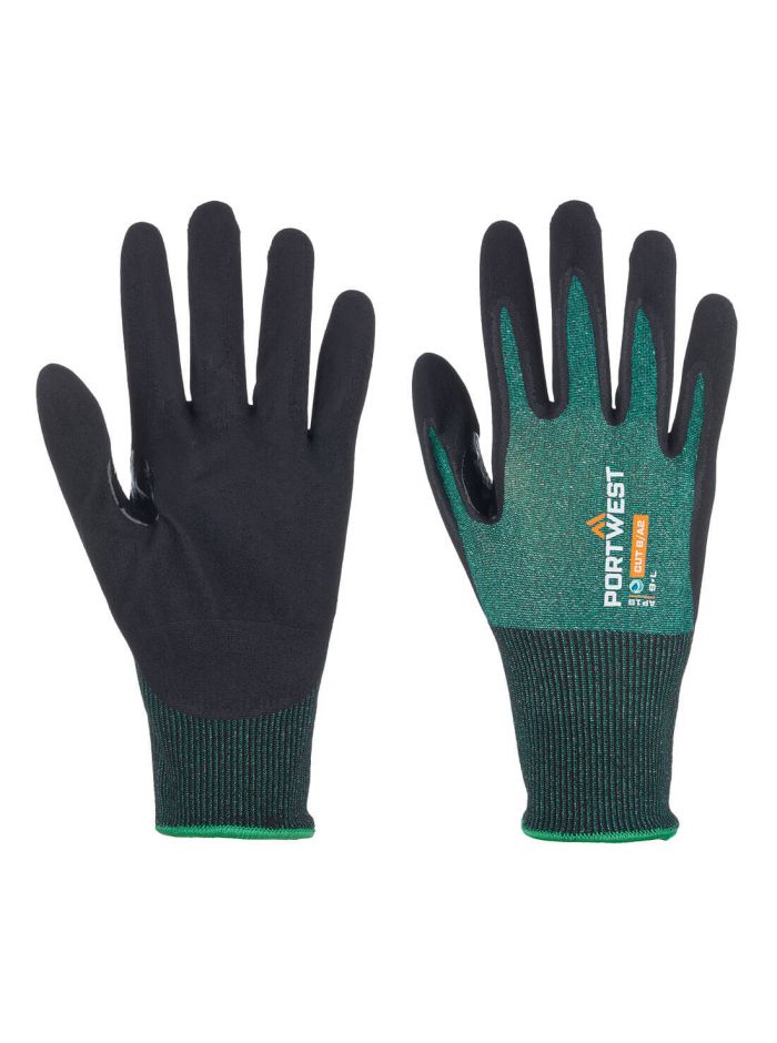 SG Cut B18 Eco Nitrile Glove (Pk12), L, R, Green/Black