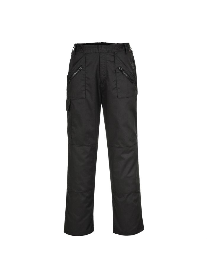 Action Trousers With Back Elastication, M, R, Black
