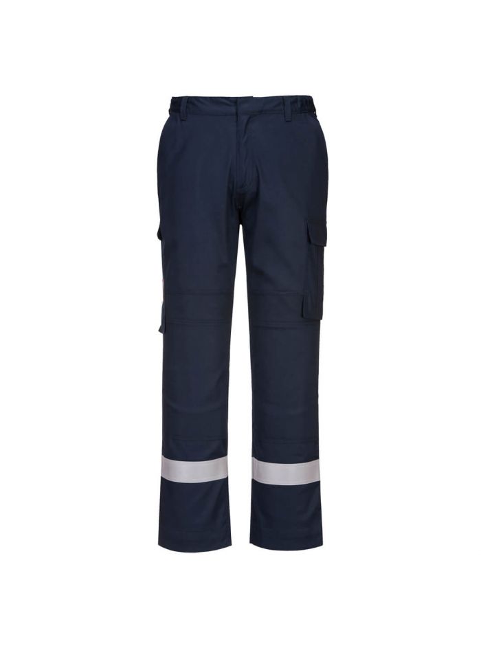 Bizflame Plus Lightweight Stretch Panelled Trousers, L, R, Navy