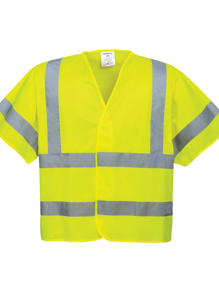 Hi-Vis Short Sleeved Vest, L/XL, R, Yellow