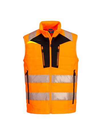 DX4 Hi-Vis Softshell Bodywarmer , 4XL, R, Orange/Black