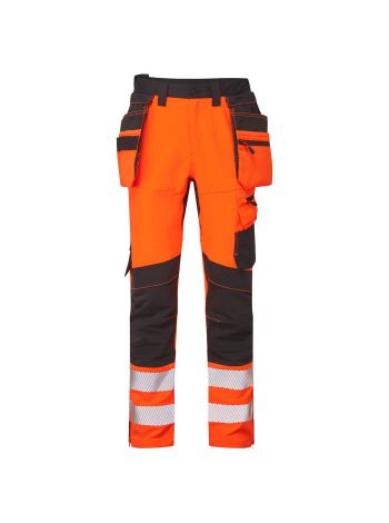 DX4 Hi-Vis Craft Trousers, 28, R, Orange/Black