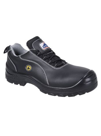 Portwest Compositelite ESD Leather Safety Shoe S1, 37, R, Black