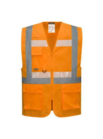 Glowtex Ezee Zip Executive Vest, XXL, R, Orange