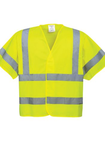 Hi-Vis Short Sleeved Vest, L/XL, R, Yellow